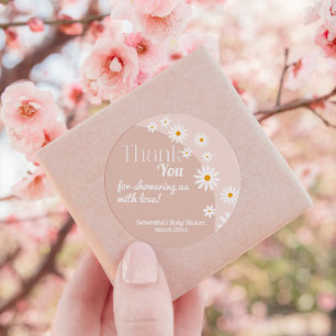 Adesivo Daisy Baby in blogue Boho Girl Chá de fraldas