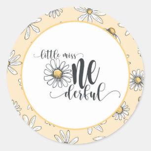Adesivo Daisy Birthday Sticker - Pequena Senhorita ONEMara