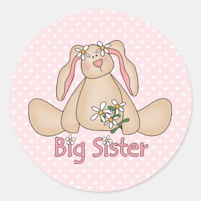 Adesivo Daisy Bunny Big Sister (Frente)