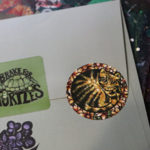 Adesivo Daisy Cat Floral Cats tabuday