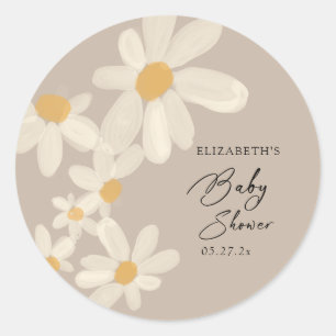 Adesivo Daisy Floral Brown Chá de fraldas