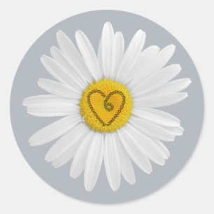 Adesivo Daisy Flower Love Art Personalizar Informações