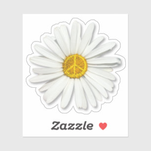 Adesivo Daisy Flower of Inner Peace Symbol Sign - Hippie