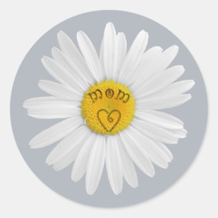 Adesivo Daisy Flower Para A Mãe Arte Personalizar O Fundo