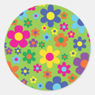 Adesivo Daisy Flowers - Festa de primeiro aniversario Colo