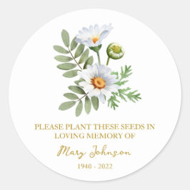 Adesivo Daisy Memorial Funeral Seed Packet