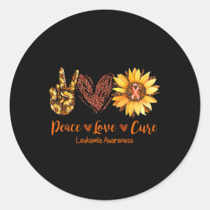 Adesivo Daisy Peace Love Cure Leukemia Sensibilização Pres