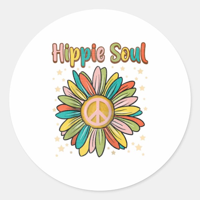 Adesivo Daisy Peace Sign Hippie Soul Cute Daisy (Frente)