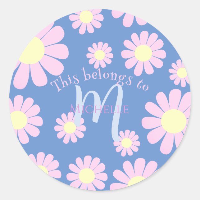 Adesivo Daisy Pink Blue (Frente)