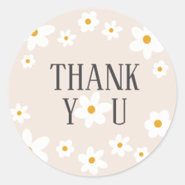Adesivo Daisy primeiro aniversario Obrigado Sticker