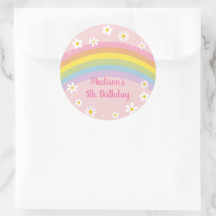 Adesivo Daisy Rainbow Retro Birthday