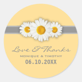 Adesivo Daisy Ribbon - Cinzas Amarelas e Branco Muito Obri