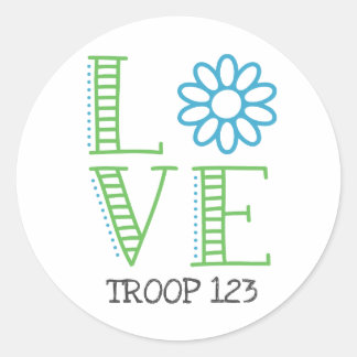 Adesivo Daisy Scout Love Troop Number