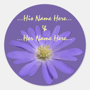 Adesivo Daisy Stickers Personalizados Púrpura Daisy Stick