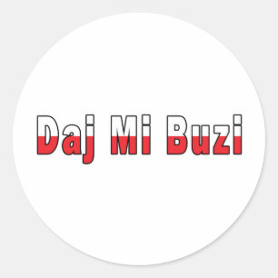 Adesivo Daj Mi Buzi - Dê-me um beijo
