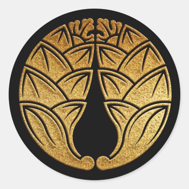 Adesivo Daki Myoga Kamon no Dourado Selo (Frente)