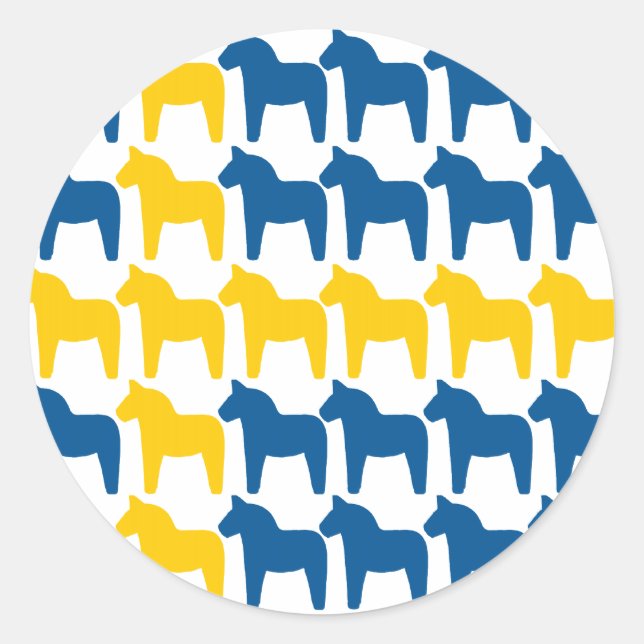 Adesivo Dala Horse Suecia Flag (Frente)