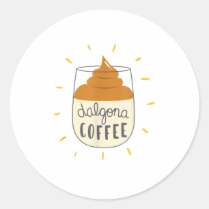 Adesivo Dalgona Coffee Ilustração TSirt