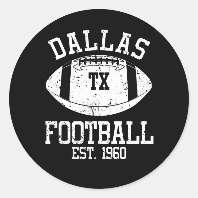 Adesivo Dallas Football Fan Gift Idea presente (Frente)
