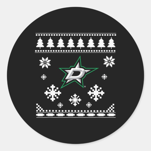 Adesivo Dallas Stars Ugly Christmas Sweater Holidaze (Frente)