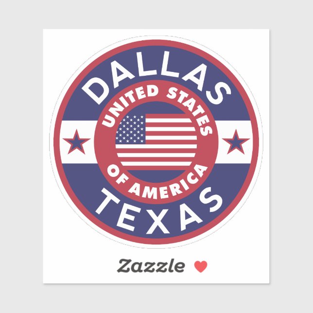 Adesivo DALLAS, Texas (Folha)