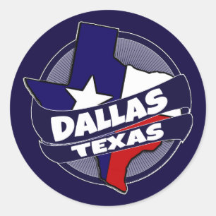 Adesivo Dallas Texas flag burst stickers