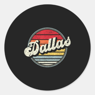 Adesivo Dallas Texas Tx Home State Legal Estilo 70s Sunset