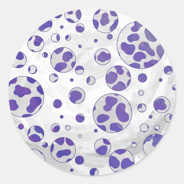 Adesivo Dalmaciana Purple e Bolinhas Branca (Frente)