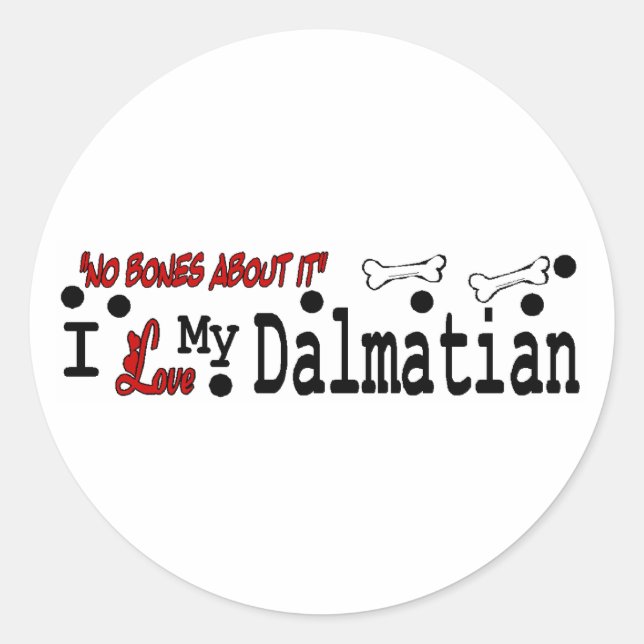 Adesivo Dalmaciano (I Love) Sticker (Frente)