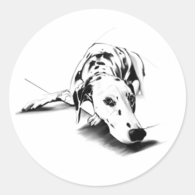 Adesivo Dálmata - Arte de Cachorro (Frente)