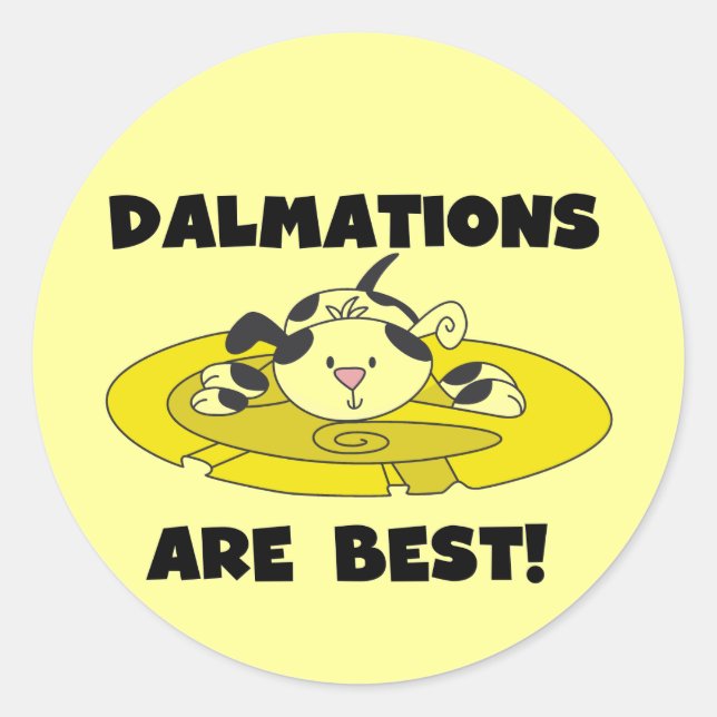 Adesivo Dalmations é os melhores t-shirt e presentes (Frente)