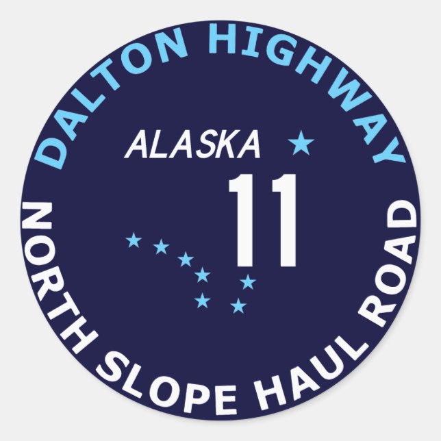 Adesivo Dalton Highway, North Slope Haul Road (Frente)