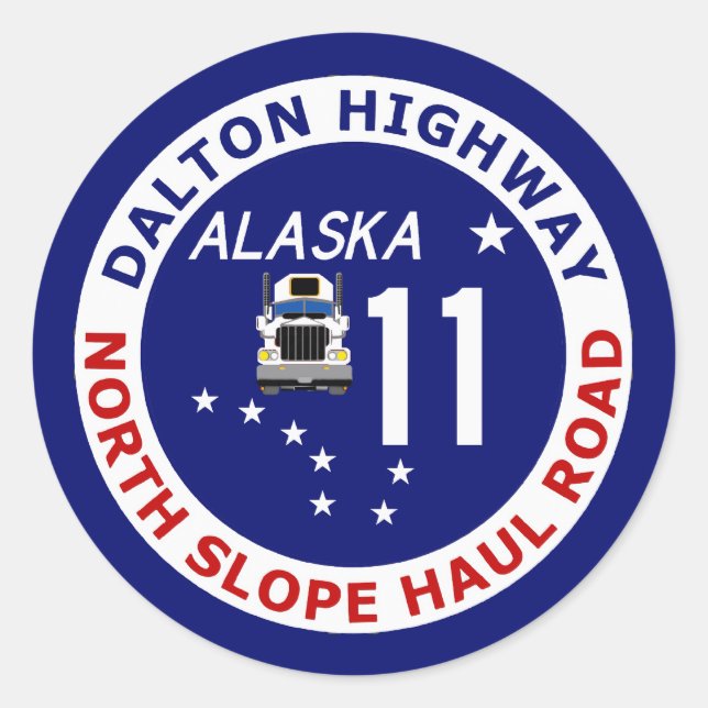 Adesivo Dalton Highway, North Slope Haul Road (Frente)
