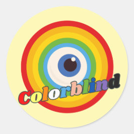 Adesivo daltônico - globo ocular arco-íris