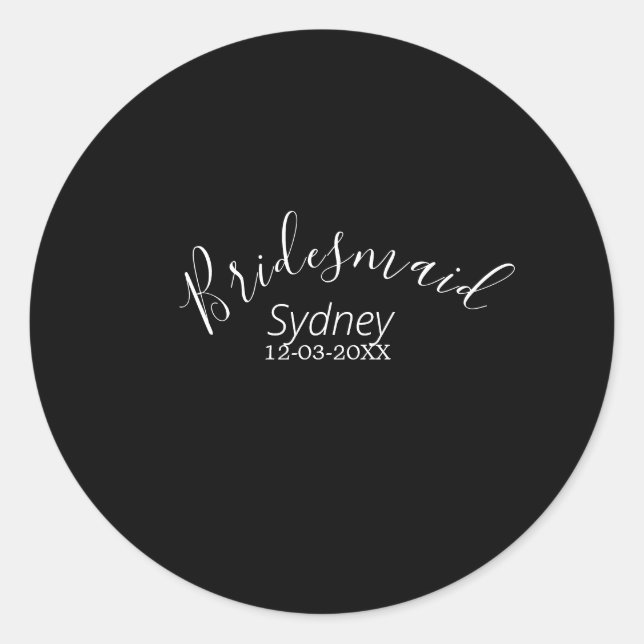 Adesivo Damas de honra despedida de solteira adicionar nom (Frente)