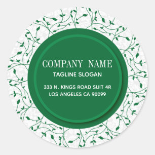 Adesivo Damasco Branco E Círculo Verde