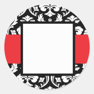 Adesivo Damasco vermelho da banda