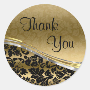 Adesivo Damascos Dourados E Pretos Elegantes Com Acentos D