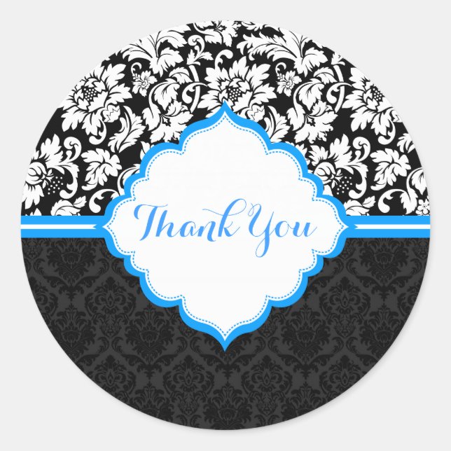 Adesivo Damascos Florais de Imagem Branca e Azul (Frente)