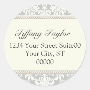 Adesivo Damask Address Sticker