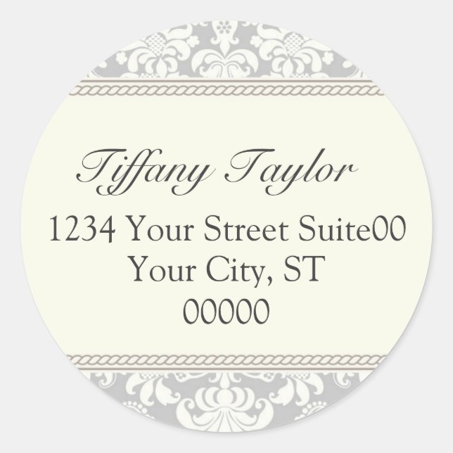Adesivo Damask Address Sticker (Frente)