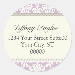 Adesivo Damask Address Sticker