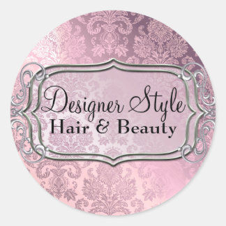 Adesivo Damask com Brilho Rosa