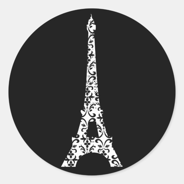 Adesivo Damask Eiffel Tower Sticker (Frente)