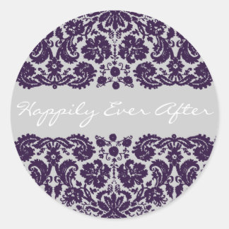 Adesivo Damask Purple Wedding