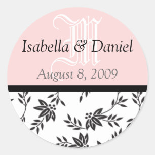 Adesivo Damask Stickers Monogramas Oferece selos