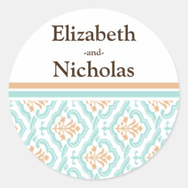 Adesivo Damask Wallpaper Floral Casamento de Convite