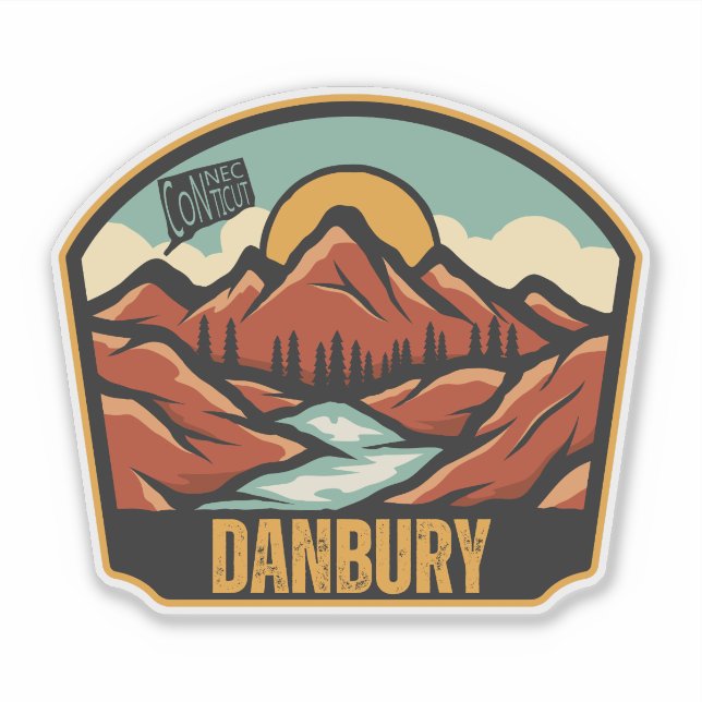 Adesivo Danbury, Connecticut (Frente)