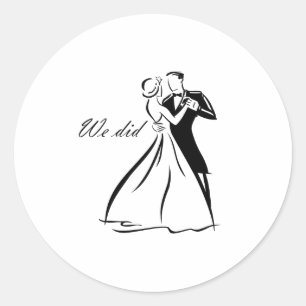 Adesivo Dança antiquado do casal do casamento
