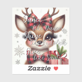 Adesivo Dança - Brilho Como Rudolph Dê Papais noeis
